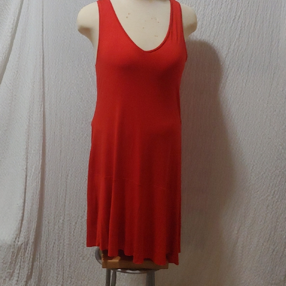 Yerse 92% Viscose Elegant Red Halter Cocktail Dress XL